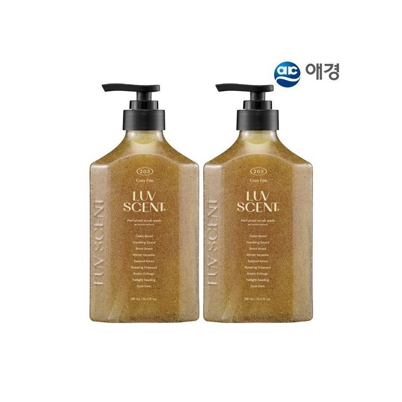 (NS Home Shopping) Luvcent Scrub Body Wash 500ml x 2