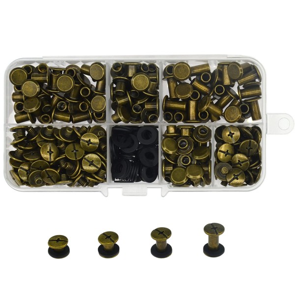 120 Set Chicago Screw Posts, Rivet Chicago Binding Screws, Metal