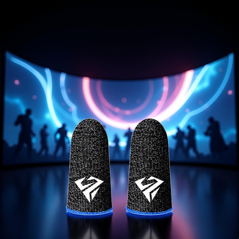 5Pcs Black Finger Cover Game Controller Sweat Proof Non-Scratch Sensitive