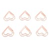 100pcs Heart Shape Paper Clips Cute Metal Paper Clips Portable