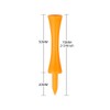 Zivisk Orange Golf Tees Plastic 70MM 100 Count Long Castle