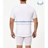 Comfneat Men's 3-Pack Stretch Undershirts Long Back Hem T-Shirts Crew
