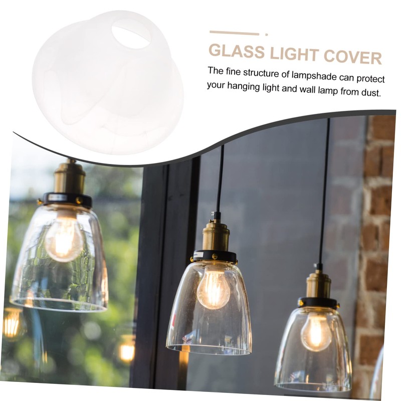 STOBAZA Glass Shade for Uplighter Unique Lampshade White Cover Ceiling