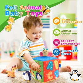HappyGoLucky Baby Toy, Toy from 6 7 8 9 Months Montessori Toy from 6 Months Sensory Toy Baby Gift Baby Montessori Box