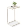 VASAGLE C-Shaped End Table, Side Table for Sofa, Couch Table