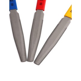 Rubatone Tapered Nut Files Double Edge Nut Slotting Files Set Fret Crowning Files Luthier Tools for Electric Guitar Set of 3Pcs.