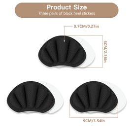 Flintronic 3 Pair Sneaker Repair Patch, Heel Patch, Shoe Heel Repair Sneaker, Leather Heel Protector, Heel Pad Repair for Most Types, Black