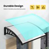 VIVOHOME Polycarbonate Window Door Awning Canopy Transparent with Black Bracket