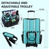 VSHXENG Rolling Cleaning Caddy Bag with Wheels, Large Cleaning Cart