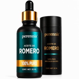 PERENNIS Aceite de Romero 100% Puro Prensado en Frío para Cabello y Cuero Cabelludo, Hidratación y Restauración, 30 ml, Paquete de 2