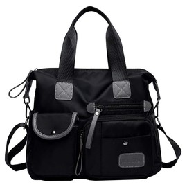 FiveloveTwo Women Ladies Multipocket Nylon Hobo Top-handle Bags Shoulder Crossbody Bag Totes Satchels Handbags and Purses…