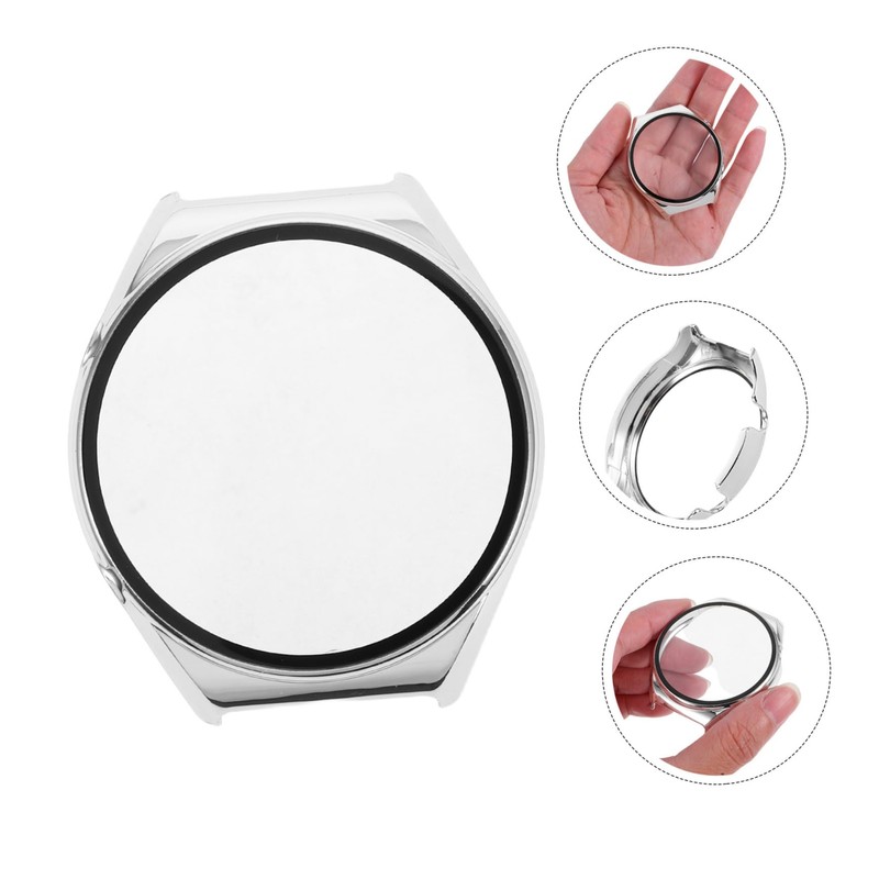 Operitacx Tempered Glass and Case for Watch Integrated Protection with