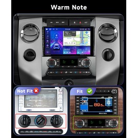8Core 4G+64G Car Stereo for Ford Expedition 2007-2014 Automatic A/C Radio with 9inch 1280X720P Touchscreen,Wireless Carplay Android Auto,5.0 Bluetooth DSP 46EQ,59UI RDS/FM Radio Backup Camera