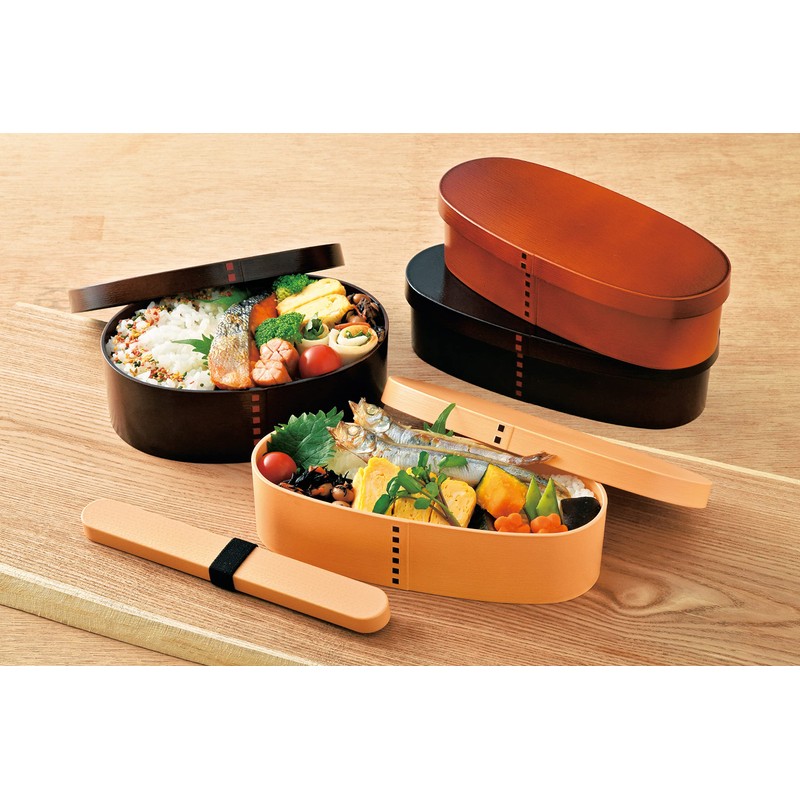 Tatsumiya Hakoya Magewappa-Style Bento (Bentwood-Style Lunchbox), Slim, Antibacterial Coating, Single