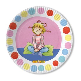 48-Piece Party Set - My Girlfriend Conni - Plates Name Stickers Napkins Straws for 8 Children