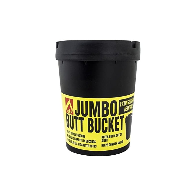 [3PCE] Home Master Jumbo Ashtray Butt Bucket, Windproof and Spacious,