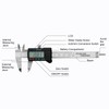 SCITOOLS Digital Caliper 0-4"/100mm Measuring Tool with Metal Ruler, Micrometer