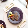 Certified Safe Family Dining Set of Embossed Colored Ceramic Tableware