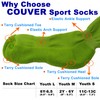 Couver - Calcetines de algodón acolchados para rodilla de béisbol,