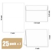 Blank Cards and Envelopes 5x7, 25 Pack White Invitation Cardstock