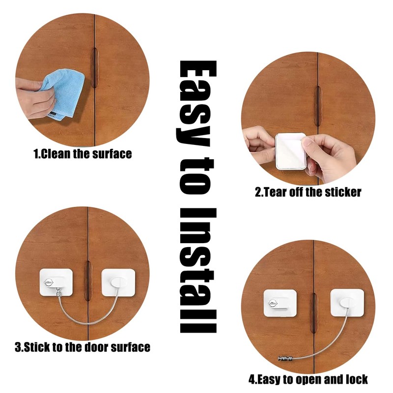 2 Pcs Fridge Lock - Safety Locks for Refrigerator and