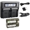 Kastar BP-511 Battery or Dual LCD Charger for Canon Optura