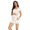 Foucome Women's Maternity Shorts Wide Elastic Band Denim Shorts Pregnancy