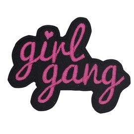 LUQI Girl Gang Patch Iron On Sew On Embroidered Patch Badge Applique for Clothes Shirts Jeans etc, 9 X 7.5 CM