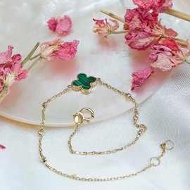 Carrisima 9ct Yellow Gold 8.5mm Clover Bracelet DC Ball 18cm-19cm, One size, Yellow Gold, No Gemstone