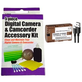 Synergy Digital Accessory Kit, Compatible with Canon EOS R5 C Mirrorless Cinema Digital Camera Includes: Care & Cleaning, SDLPE6NH Battery - Built-in USB-C Charging Feature, Includes a Type-C Cable