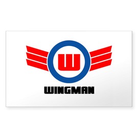 CafePress Wingman Rectangle Sticker Rectangle Bumper Sticker Car Decal