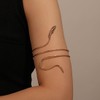 Jascatin Snake Twisted Wrapped Arm Bracelet Animal Armband Arm Cuff