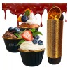 Grupo Carnavallia Capacillo Estándar Cupcake Negro Dorado Metálico 50 Pz