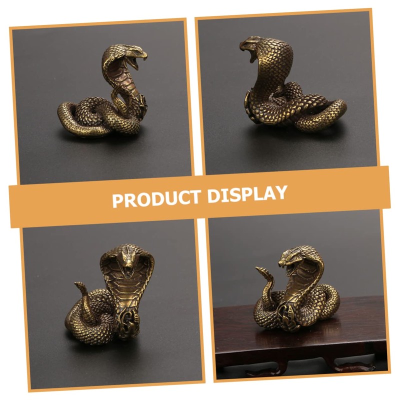 CORHAD Zodiac Snake Tea Table Ornament Sturdy Brass Statue for