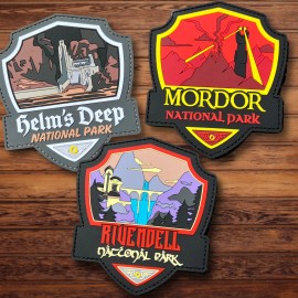 RedFlag Workshop Rivendell National Park Patch, Lord of the Rings, 3D PVC Rubber