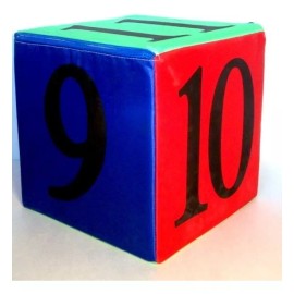 CASTILLO DIDÁCTICO Cubo Didáctico Números 7 Al 12, 20x20cms. Hule Espuma Vinil