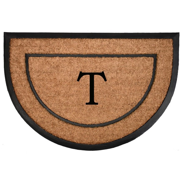 Home & More Calloway Mills The General Half-Circle Monogram Doormat,