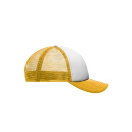 noTrash2003 Trucker Mesh Baseball Cap Truckerhat Unisex Einheitsgrösse und Kindermodelle Basecap Baseball-Hat 30 Farben Einfarbig Zweifarbig Polyester Baumwolle (Weiß-Gelb) - Kids
