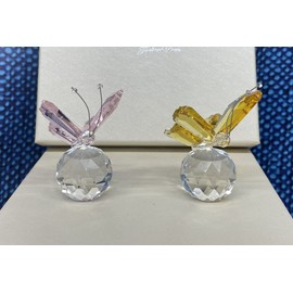 Butterfly H&D HYALINE & DORA Set 4pcs Crystal Flying Butterfly with Ball Base Figurine