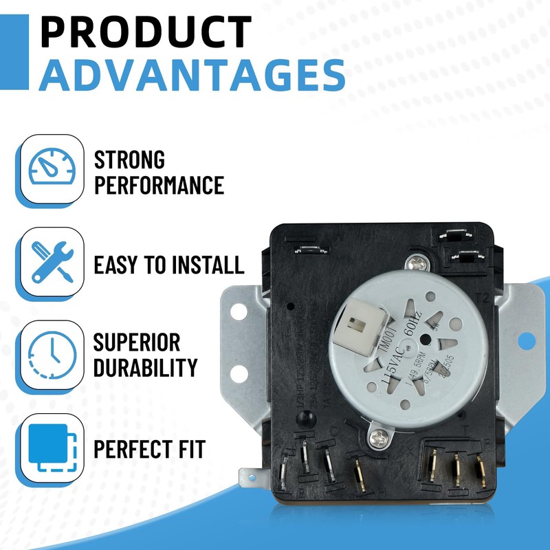 W10185981 Dryer Timer Compatible with Whirlpool WGD4800XQ1 Compatible with Maytag