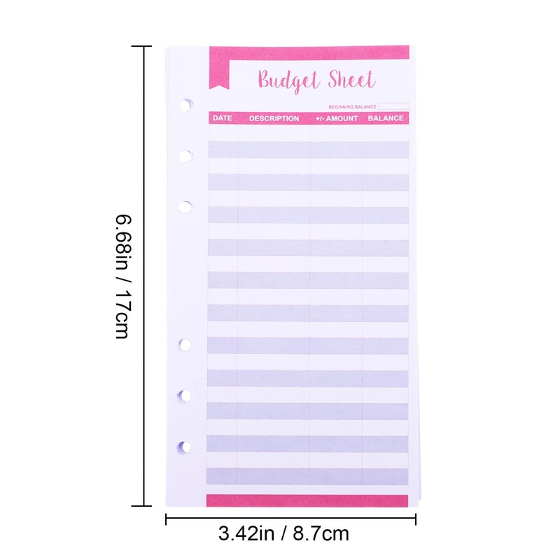 NUOBESTY Budget Sheets Expense Sheet Bookkeeping Budget Card Sheets 6
