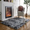 Tie-Dye Faux Sheepskin Rug Fluffy Soft Imitation Wool Rug Longhair