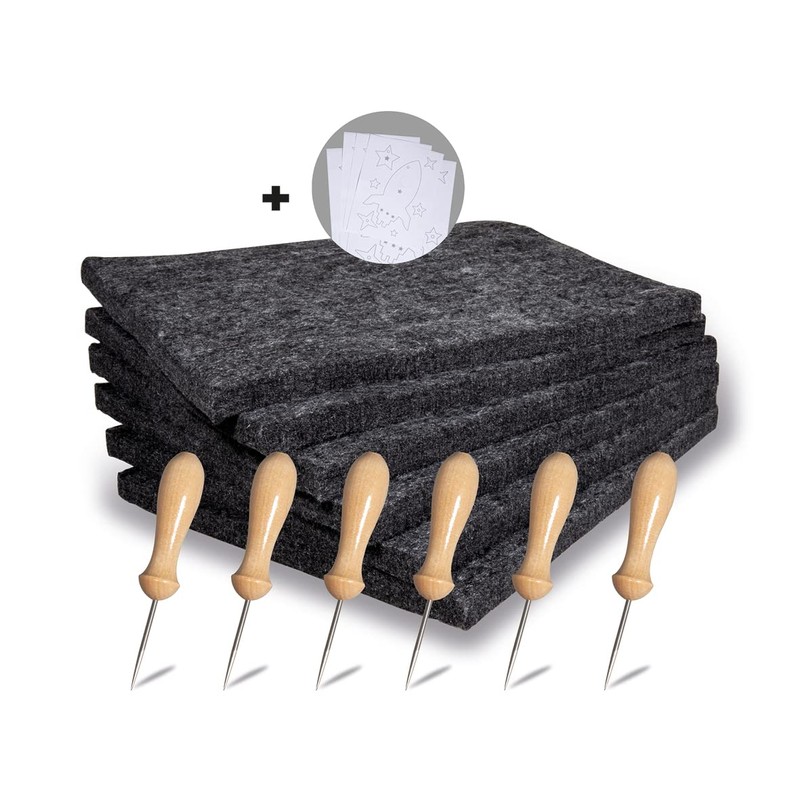 Rayher 87210000 Tingling Set with XL Templates, 6 Needles and