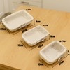 BigDean Set of 3 bread baskets, bread baskets, modern braided