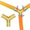 Joywayus 3/4" Large（21mm）Hose Barb Y Shaped 3 Way Union Fitting