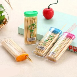 Eco-Friendly Bamboo Toothpicks – Bulk Pack of 24 Boxes | Wooden Tooth Picks for Oral Care, Appetizers & Crafts