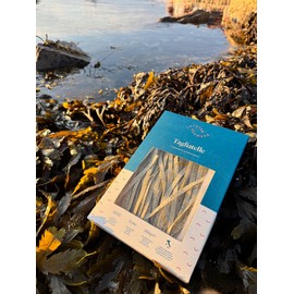 Lofoten Seaweed Seaweed Tagliatelle: traditionally made Italian pasta and organic, hand-harvested kelp from Lofoten Islands, Norway