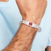 Sterling Silver Rhodium-plated Medical ID Figaro Link Bracelet