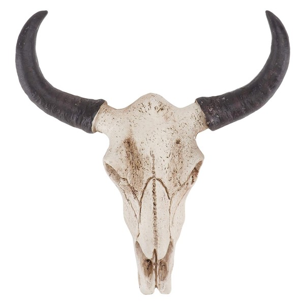 Didiseaon Skull Horns Wall Pendant Animal Long Horn Cow Skull Wall Hanging Cow Skull Decor for Halloween Art Crafts