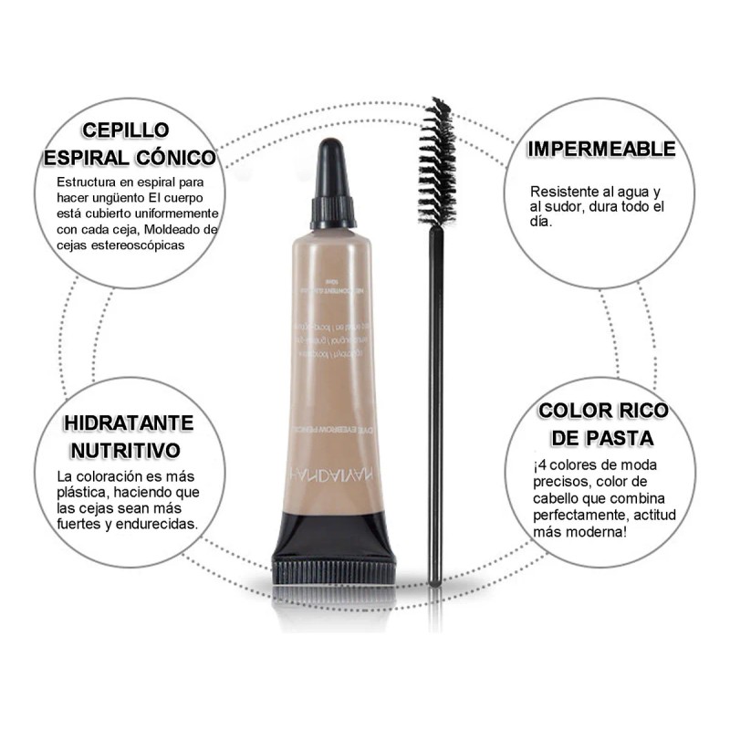 Gel Fijador Cejas Larga Duración Tinte Para Ceja Impermeable